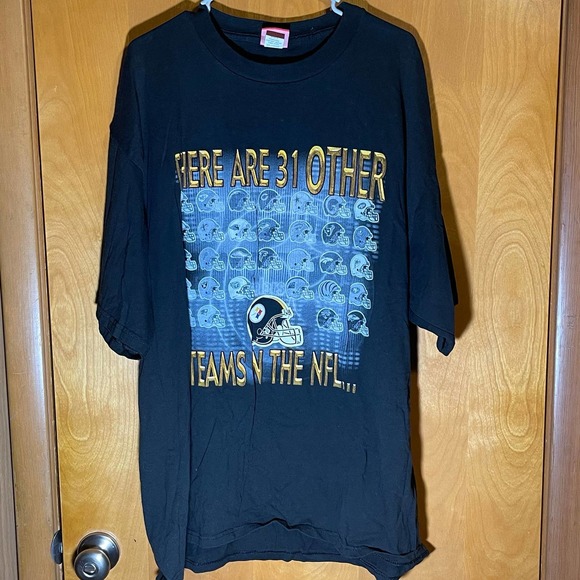 Vintage NFL Pittsburgh Steelers‎ ‘There Are Other 31 Teams” Black T-Shirt Sz XXL - Picture 1 of 10